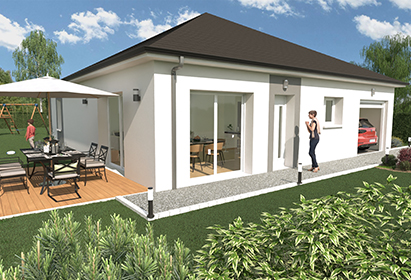 Modèle de maison contemporaine avec une terrasse_Balaitus