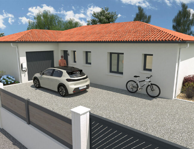 Maison moderne avec une suite parentale et un garage