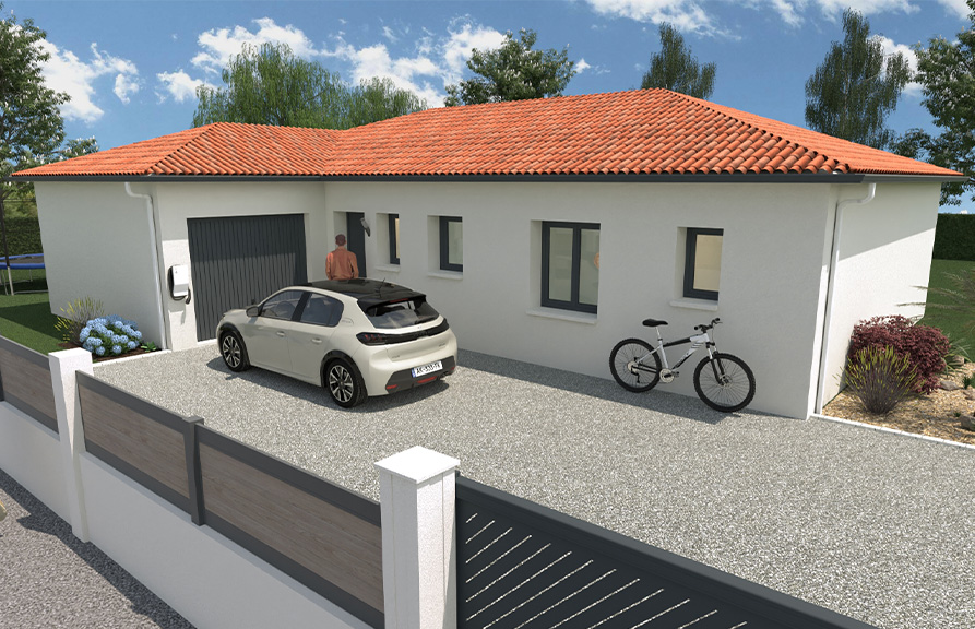 Maison moderne avec une suite parentale et un garage